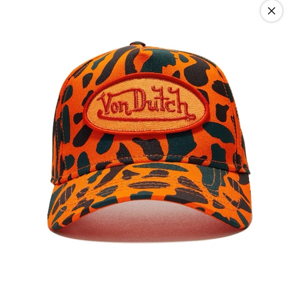 Von Dutch Orange and Black Camo Hat - Picture 1 of 2